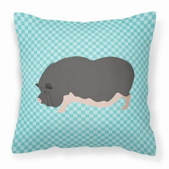 Blue Check Themed Fabric Decorative Pillow