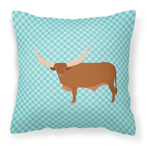 Blue Check Themed Fabric Decorative Pillow