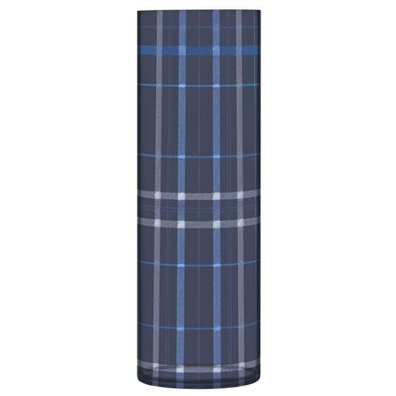 Blue Checked Vase Flower Vase Clear Unbreakable Plastic Tall Decorative 11.8in