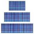 thumbnail image 1 of Blue Checkerboard Checkered Pattern Kitchen Rugs Sets Of 3,Kitchen Runner Rugs Non Skid Washable,Decorative Kitchen Floor Mats for Kitchen,Sink,Laundry,17"x30"+ 17"x47" + 17"x59", 1 of 6