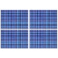thumbnail image 1 of Blue Checkerboard Checkered Pattern Summer Placemats Table Placemats Set Of 4-Linen Kitchen Washable Placemats Table Mats 11.8"x17.7" Non-Slip Heat Resistant, 1 of 6