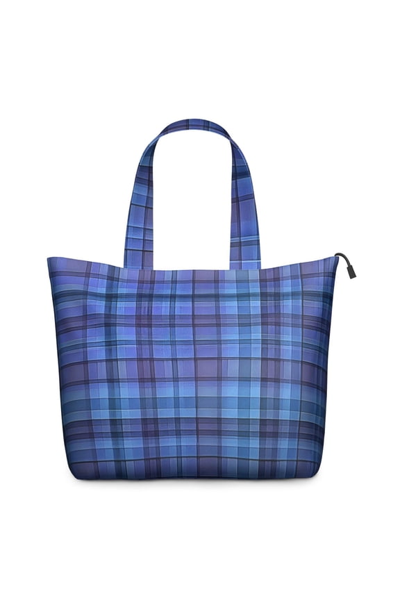 Blue Checkerboard Checkered Pattern Travel Tote Bags for Women Carry On,Large Weekender Bags for Women Travel,Multi Functional Duffle Bag for Work,Shopping,Sports