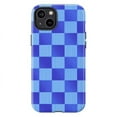 thumbnail image 1 of Blue Checkerboard Phone Case, Stylish Grid Pattern iPhone Cover, Unique Artistic Protective Case for iPhone 17 16 15 14 13 12 11 Pro Plus Mini, 1 of 6
