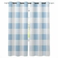 thumbnail image 1 of Blue Checkered Blackout Curtains 84 Inches Long, Blue White Buffalo Plaid Thermal Insulated Black Out Curtains, Darkening Window Curtain Drapes for Bedroom Living Room 42"x84" 2 Panels, 1 of 8
