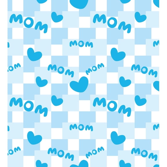 Blue Checkered Mom Pattern Edible Chocolate Transfer Sheet, by Tnct. (1 Count)