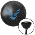thumbnail image 1 of Blue Checkered Racing Wings Black Retro Metal Flake Shift Knob with M16 x 1.5 Insert Brody, 1 of 1
