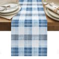 thumbnail image 1 of Blue Checkered Table Runner Farmhouse Modern Buffalo Plaid Tablerunners 13 x 60 Inch, Table Decorations Tabletop Scarf for Summer Gathering Holiday Farmhouse Kitchen Dining Decor, 1 of 8