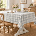 Blue Checkered Tablecloth Rectangle Tables Plaid Gingham Table Clothton ...