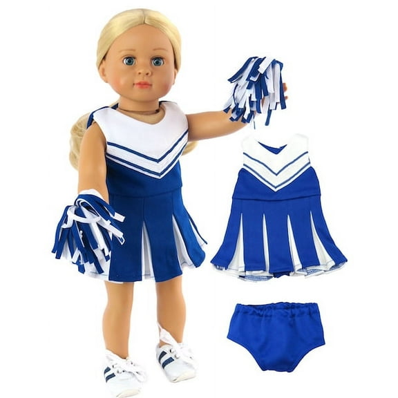 Blue Cheerleader Outfit For 18 Inch Dolls | American Fashion World