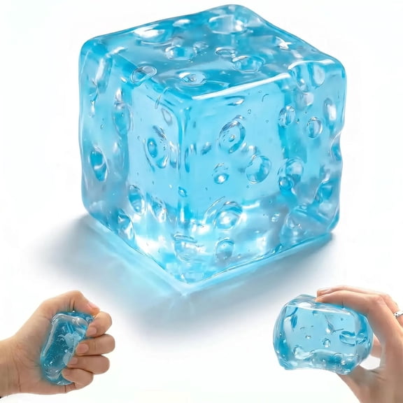 Blue Cheese Squishy Block, Squishy Fidget for Adults , Fun Food Toys for Party Favors, Gag Gift & Desk Accessory