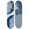 thumbnail image 1 of Blue Cherry Skateboard Set, Acrylic Wall Art Die-Cut Easy-to-Hang Japanese Wall Art by Notoriart, 2 panel, 8" x 32", 1 of 7