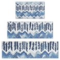 thumbnail image 1 of Blue Chevron Geometric Boho Pattern Kitchen Rugs Sets Of 3,Kitchen Runner Rugs Non Skid Washable,Decorative Kitchen Floor Mats for Kitchen,Sink,Laundry,17"x30"+ 17"x47" + 17"x59", 1 of 6