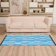 thumbnail image 1 of Blue Chevrons Pattern 72x23.5" Bedroom Runner Rug, Durable and Non-Slip for Hallways and Living Rooms, 1 of 8