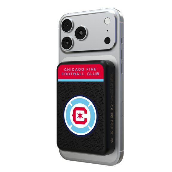 Blue Chicago Fire 5000mAh Wireless Mag Power Bank
