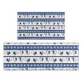 thumbnail image 1 of Blue Chicken Stripe Pattern Kitchen Rugs Sets Of 2,Anti Fatigue Kitchen Mat Rugs Non Slip Washable,Decorative Kitchen Floor Mats for Kitchen,Sink,Laundry,17"x30"+17"x47", 1 of 7