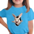 thumbnail image 1 of Blue Children Boy Girl Crew Neck Spandex Tshirts Happy Gift Easter Brunch Tee Tops for Kid Short Sleeve Graphic Summer Fall Tee Shirt 2026 Clothes Trendy Y2K 5 Years, 1 of 5