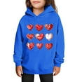 thumbnail image 1 of Blue Children Boy Girl Long Sleeve Lover Oversized Hoods Outfits Sweatshirt for Child Fleece Lined Wool Valentines Day Brunch Kawaii Hooded Winter Fall Outfit 2026 13 Years, 1 of 5