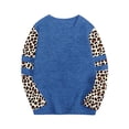 thumbnail image 1 of Blue Children Boy Girl Long Sleeve T Shirts Leopard Print Tee Tops for Child Crew Neck Spandex Warm Plain Winter Fall Shirts 2026 Clothing Fashion Country Concert 4 Years, 1 of 7