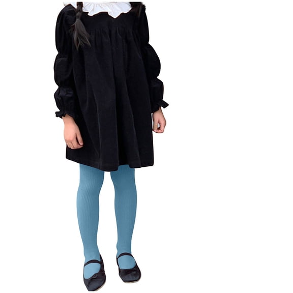 Blue Children Boy Girl Thermal Striped Straight Leg Long Leg Skull Trousers Pants Pantyhose Stockings One Piece for Kid Halloween Winter Fall Trousers Pants 2026 7 Years