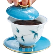 Blue China Ceramic Gaiwan Teapot Cup Set Porcelain Tureens Gaiwan Travel Kung Fu Tea Set Bone China Tea Bowl Puer Kettle