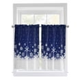 thumbnail image 1 of Blue Christmas 2 Panel Kitchen Curtains for Windows, Xmas Snowflakes Snow Winter Bathroom Privacy Curtain, Home Décor Window Treatment for Bedroom/Living Room 55"x45", 1 of 6