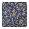 thumbnail image 1 of Blue Christmas Candy Cane Pattern Square Fitted Tablecloth with Elastic Edge,Square Table Cover,Washable Elastic Table Cover for Home Kitchen Party Decor 34"x34", 1 of 6