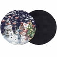 thumbnail image 1 of Blue Christmas Coasters Set of 2, Absorbent Coasters for Drinks, Xmas Winter Snowman Snowflakes Trees Coaster for Desk Coffee Table Protection, Home Decor House Warming Gifts 4", 1 of 8