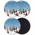 thumbnail image 1 of Blue Christmas Coasters Set of 4, Absorbent Coasters for Drinks, Snowman Xmas Tree Winter Snowflake Coaster for Desk Coffee Table Protection, Home Decor House Warming Gifts 4", 1 of 8