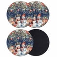 thumbnail image 1 of Blue Christmas Coasters Set of 4, Absorbent Coasters for Drinks, Xmas Snowman Snowflakes Floral Botanical Coaster for Desk Coffee Table Protection, Home Decor House Warming Gifts 4", 1 of 8