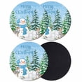 thumbnail image 1 of Blue Christmas Coasters Set of 4, Absorbent Coasters for Drinks, Xmas Tree Snowman Elk Snowflake Coaster for Desk Coffee Table Protection, Home Decor House Warming Gifts 4", 1 of 8