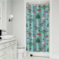 thumbnail image 1 of Blue Christmas Dinosaurs Snowmen Pattern Shower Curtain 36"x72" ,Bathroom Decorative Shower Curtains Set with 12 Hooks,Modern Waterproof Washable Shower Curtain, 1 of 6