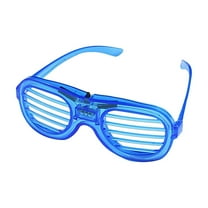 Blue Christmas Party Glow Glasses, Slatted Design, 5 Colors, Led Light With On/Off Button