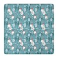 thumbnail image 1 of Blue Christmas Polar Bear Pattern Square Fitted Tablecloth with Elastic Edge,Square Table Cover,Washable Elastic Table Cover for Home Kitchen Party Decor 36"x36", 1 of 6