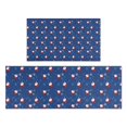 thumbnail image 1 of Blue Christmas Santa and Snowflake Pattern Kitchen Rugs Sets Of 2,Anti Fatigue Kitchen Mat Rugs Non Slip Washable,Decorative Kitchen Floor Mats for Kitchen,Sink,Laundry,17"x30"+17"x47", 1 of 7