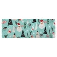 thumbnail image 1 of Blue Christmas Santa and Snowman Pattern Kitchen Rug Mat,Kitchen Runner Rugs Non Skid Washable,Decorative Kitchen Floor Mats for Kitchen,Sink,Laundry,17"x47.2", 1 of 7