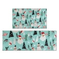 thumbnail image 1 of Blue Christmas Santa and Snowman Pattern Kitchen Rugs Sets Of 2,Anti Fatigue Kitchen Mat Rugs Non Slip Washable,Decorative Kitchen Floor Mats for Kitchen,Sink,Laundry,17"x30"+17"x47", 1 of 7