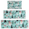 thumbnail image 1 of Blue Christmas Santa and Snowman Pattern Kitchen Rugs Sets Of 3,Kitchen Runner Rugs Non Skid Washable,Decorative Kitchen Floor Mats for Kitchen,Sink,Laundry,17"x30"+ 17"x47" + 17"x59", 1 of 6