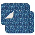 thumbnail image 1 of Blue Christmas Snowflake Pattern Dish Drying Mat for Kitchen 1 Pack, Ultra Absorbent Microfiber Dishes Drainer Mats,18x24in(46x61cm), 1 of 4