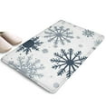 thumbnail image 1 of Blue Christmas Snowflake Pattern Flannel Non Slip Door Rugs,Washable Door Mats Indoor,Decorative Door Mats,Dirt-Resistant and Absorbent Doormat for Entrance,Bedroom,Kitchen,Bathroom,31.5x17in(80x43cm), 1 of 4