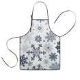 thumbnail image 1 of Blue Christmas Snowflake Pattern Kids Aprons for Girls and Boys,Adjustable Neck Strap Toddler Aprons for Kids Cooking Baking, 1 of 7