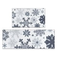 thumbnail image 1 of Blue Christmas Snowflake Pattern Kitchen Rugs Sets Of 2,Anti Fatigue Kitchen Mat Rugs Non Slip Washable,Decorative Kitchen Floor Mats for Kitchen,Sink,Laundry,17"x30"+17"x47", 1 of 7