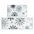 thumbnail image 1 of Blue Christmas Snowflake Pattern Kitchen Rugs Sets Of 2,Anti Fatigue Kitchen Mat Rugs Non Slip Washable,Decorative Kitchen Floor Mats for Kitchen,Sink,Laundry,17"x30"+17"x47", 1 of 7