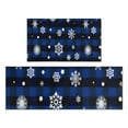 thumbnail image 1 of Blue Christmas Snowflake Pattern Kitchen Rugs Sets Of 2,Anti Fatigue Kitchen Mat Rugs Non Slip Washable,Decorative Kitchen Floor Mats for Kitchen,Sink,Laundry,17"x30"+17"x47", 1 of 7