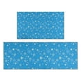 thumbnail image 1 of Blue Christmas Snowflake Pattern Kitchen Rugs Sets Of 2,Anti Fatigue Kitchen Mat Rugs Non Slip Washable,Decorative Kitchen Floor Mats for Kitchen,Sink,Laundry,17"x30"+17"x47", 1 of 7