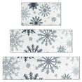 thumbnail image 1 of Blue Christmas Snowflake Pattern Kitchen Rugs Sets Of 3,Kitchen Runner Rugs Non Skid Washable,Decorative Kitchen Floor Mats for Kitchen,Sink,Laundry,17"x30"+ 17"x47" + 17"x59", 1 of 6