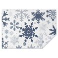 thumbnail image 1 of Blue Christmas Snowflake Pattern Rectangle Tablecloth 60"x84",Waterproof Polyester Rectangle Table Cloth, Wipeable Spillproof Polyester Tablecloth for Dining, Camping, Indoor and Outdoor, 1 of 5