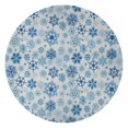 thumbnail image 1 of Blue Christmas Snowflake Pattern Round Blanket,Comfortable Soft Flannel Throw Blanket,All Season,Warm Lightweight Blankets for Sofa Bed Couch Living Room Chair 47"x47", 1 of 5