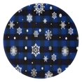 thumbnail image 1 of Blue Christmas Snowflake Pattern Round Blanket,Comfortable Soft Flannel Throw Blanket,All Season,Warm Lightweight Blankets for Sofa Bed Couch Living Room Chair 47"x47", 1 of 5