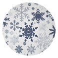 thumbnail image 1 of Blue Christmas Snowflake Pattern Round Blanket,Comfortable Soft Flannel Throw Blanket,All Season,Warm Lightweight Blankets for Sofa Bed Couch Living Room Chair 60"x60", 1 of 5
