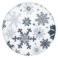 thumbnail image 1 of Blue Christmas Snowflake Pattern Round Fitted Tablecloth with Elastic Edge,Dining Table Cover Waterproof,Outdoor Round Tablecloth for Camping,Dining,Indoor and Outdoor, 1 of 7